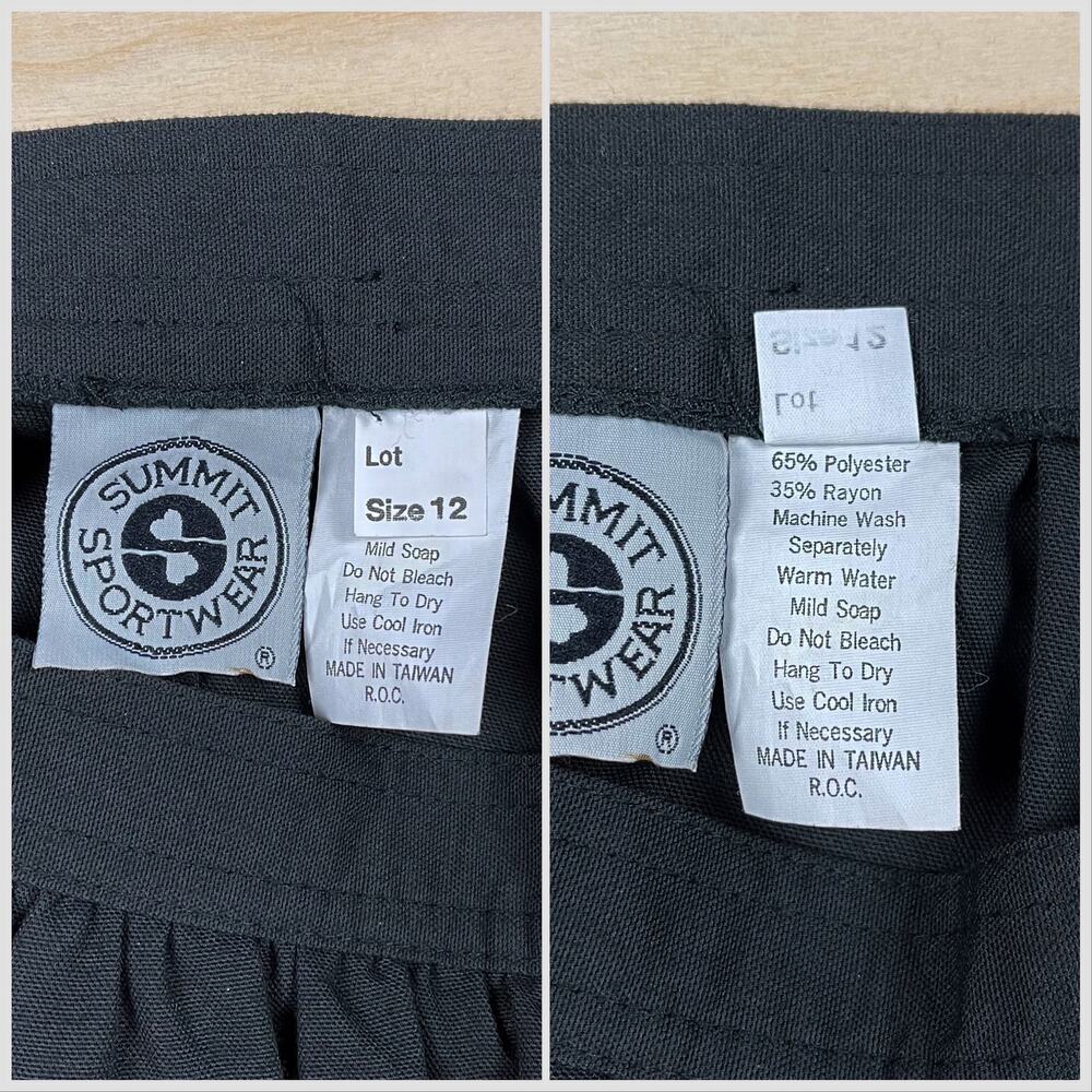 Vintage 1970s Black High Waisted A-Line Midi Skirt With Pockets - Picture 5 of 7